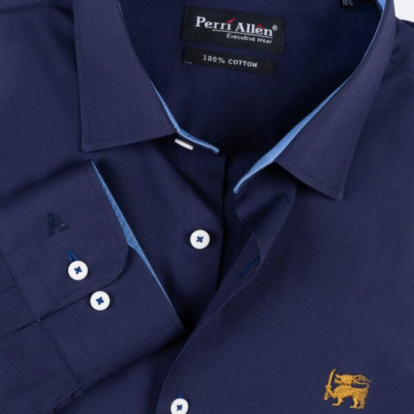 PERRI ALLEN® EXECUTIVE – NAVY BLUE SRI LANKA FLAG SHIRT - Image 2