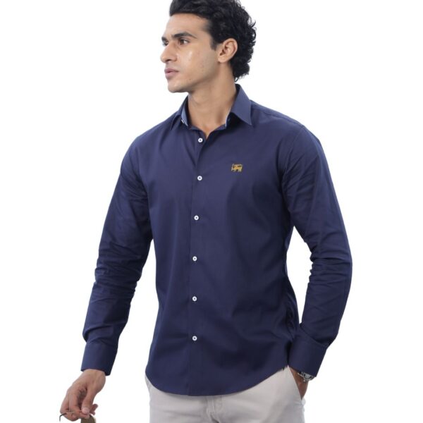 PERRI ALLEN® EXECUTIVE – NAVY BLUE SRI LANKA FLAG SHIRT